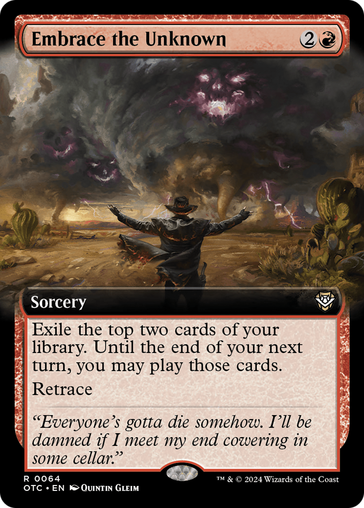 Embrace the Unknown (Extended Art) [Outlaws of Thunder Junction Commander] | Jomio and Rueliete's Cards and Comics