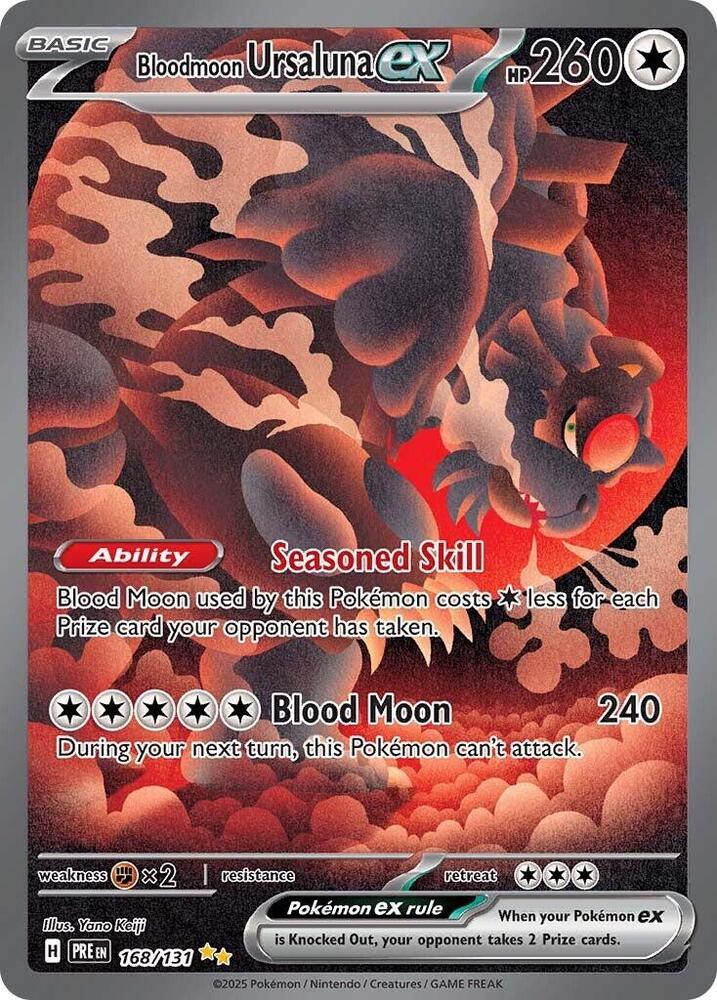 Bloodmoon Ursaluna ex (168/131) [Scarlet & Violet: Prismatic Evolutions] | Jomio and Rueliete's Cards and Comics