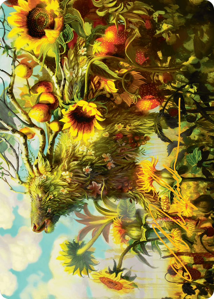 Beza, the Bounding Spring Art Card (Gold-Stamped Signature) [Bloomburrow Art Series] | Jomio and Rueliete's Cards and Comics