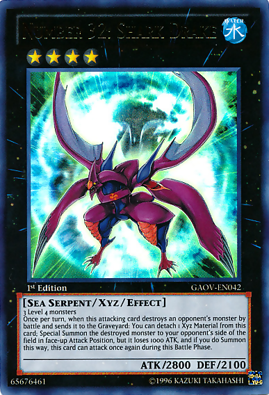 Number 32: Shark Drake [GAOV-EN042] Ultra Rare | Jomio and Rueliete's Cards and Comics