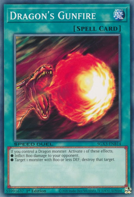 Dragon's Gunfire [SGX3-ENB14] Common | Jomio and Rueliete's Cards and Comics