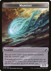 Saproling // Manifest Double-Sided Token [Commander 2019 Tokens] | Jomio and Rueliete's Cards and Comics