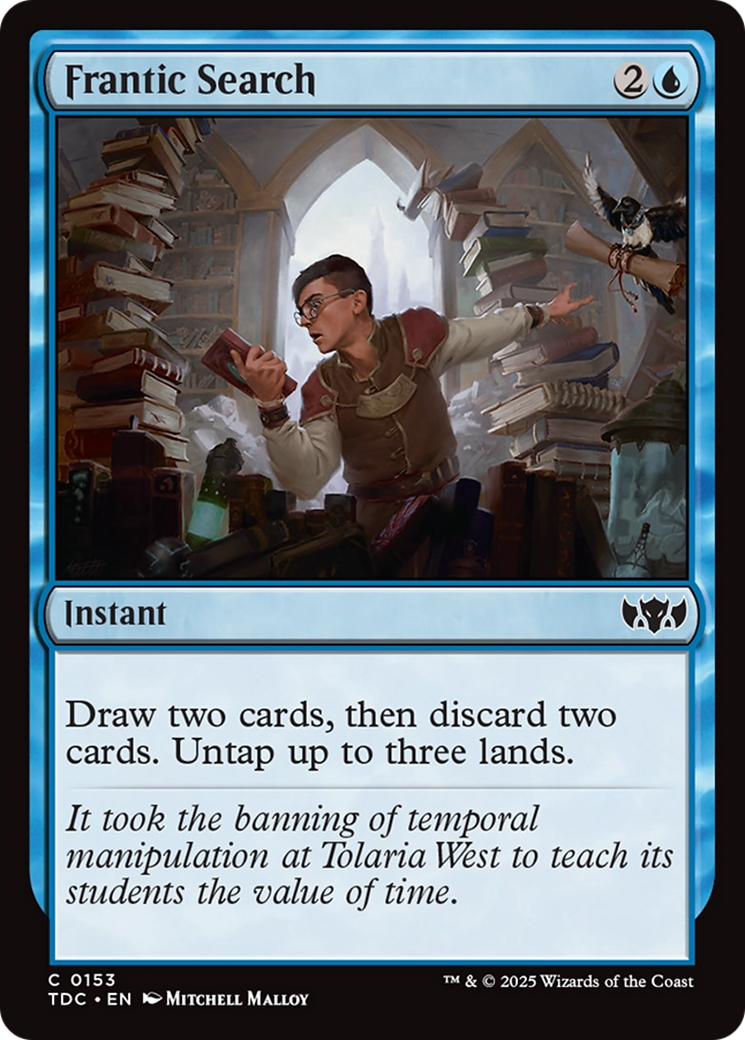 Frantic Search [Tarkir: Dragonstorm Commander] | Jomio and Rueliete's Cards and Comics