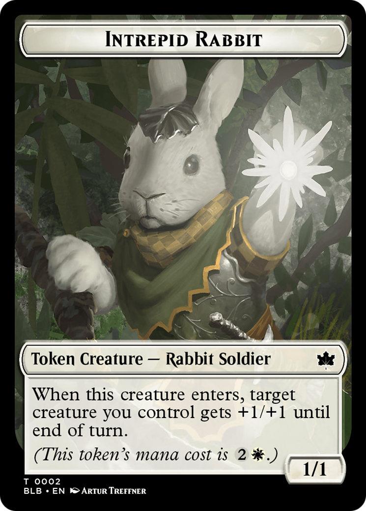 Intrepid Rabbit Token [Bloomburrow Tokens] | Jomio and Rueliete's Cards and Comics