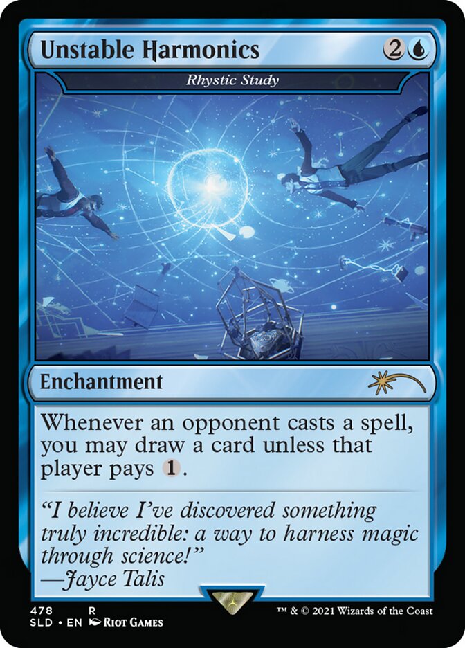 Rhystic Study - Unstable Harmonics [Secret Lair Drop Series] | Jomio and Rueliete's Cards and Comics
