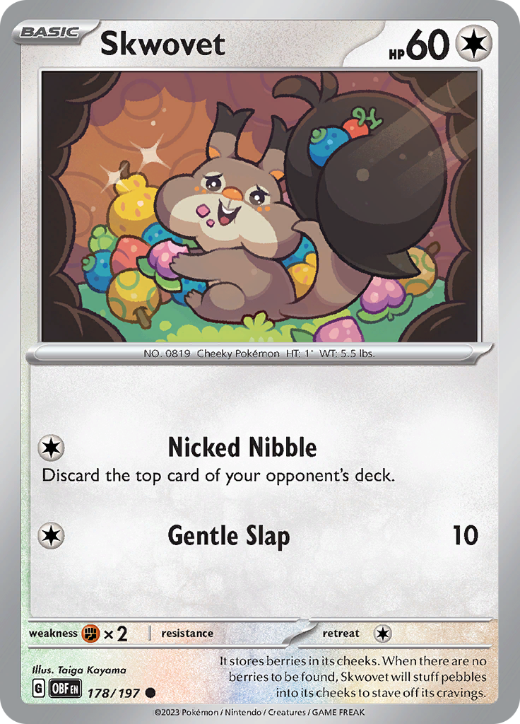 Skwovet (178/197) [Scarlet & Violet: Obsidian Flames] | Jomio and Rueliete's Cards and Comics