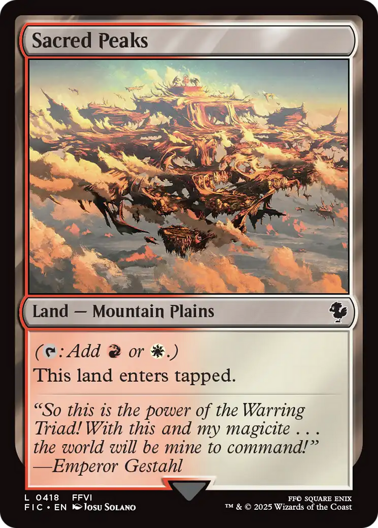 Sacred Peaks [FINAL FANTASY Commander] | Jomio and Rueliete's Cards and Comics