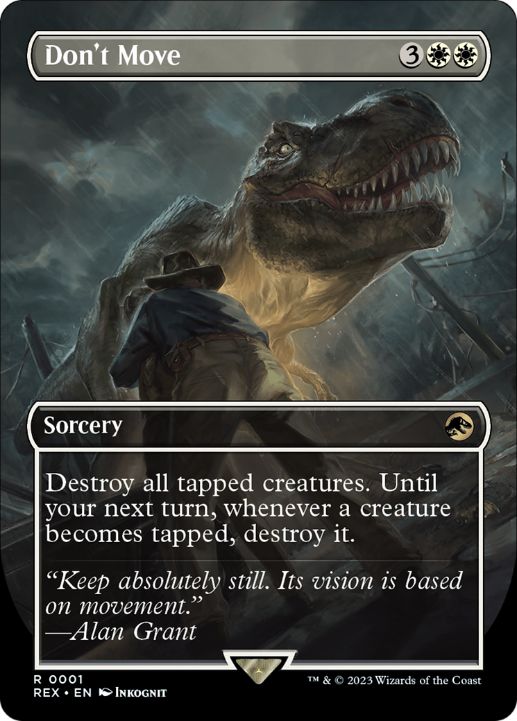 Don't Move (Borderless) [Jurassic World Collection] | Jomio and Rueliete's Cards and Comics