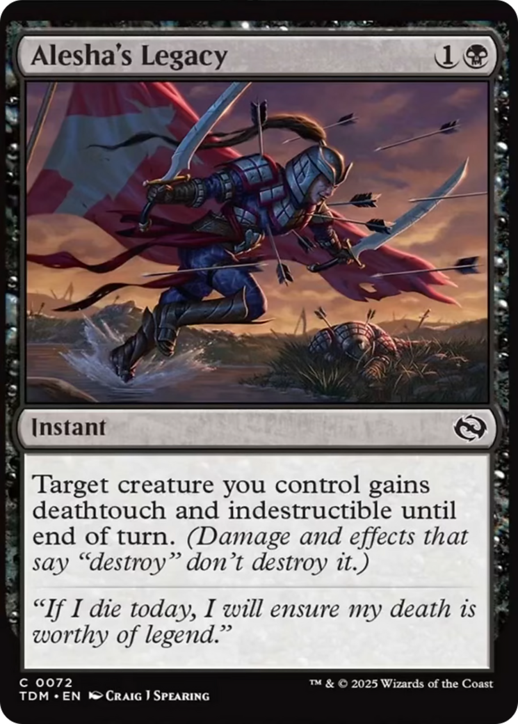Alesha's Legacy [Tarkir: Dragonstorm] | Jomio and Rueliete's Cards and Comics