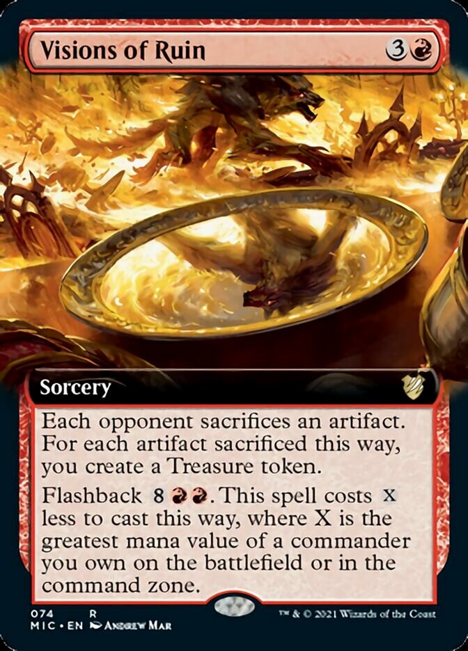 Visions of Ruin (Extended Art) [Innistrad: Midnight Hunt Commander] | Jomio and Rueliete's Cards and Comics