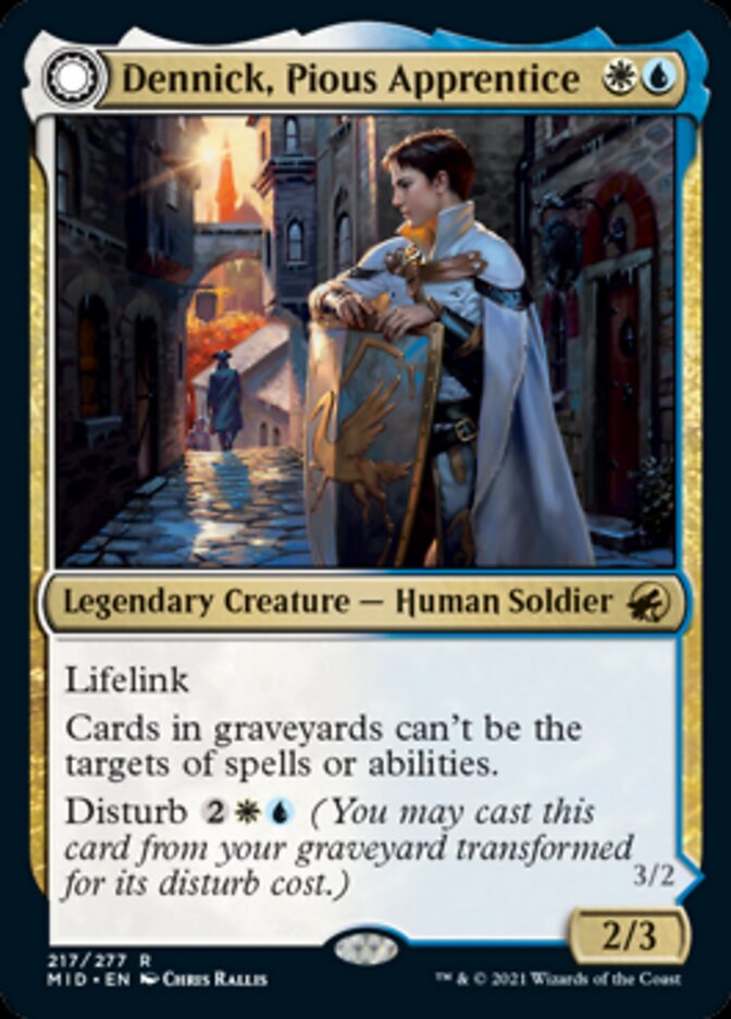 Dennick, Pious Apprentice // Dennick, Pious Apparition [Innistrad: Midnight Hunt] | Jomio and Rueliete's Cards and Comics