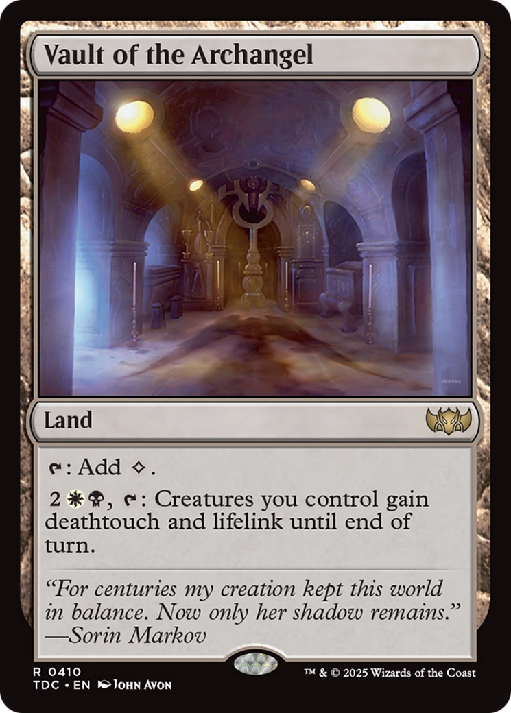 Vault of the Archangel [Tarkir: Dragonstorm Commander] | Jomio and Rueliete's Cards and Comics