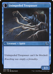 Uninvited Geist // Unimpeded Trespasser [Shadows over Innistrad] | Jomio and Rueliete's Cards and Comics