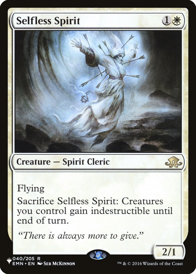 Selfless Spirit [The List] | Jomio and Rueliete's Cards and Comics