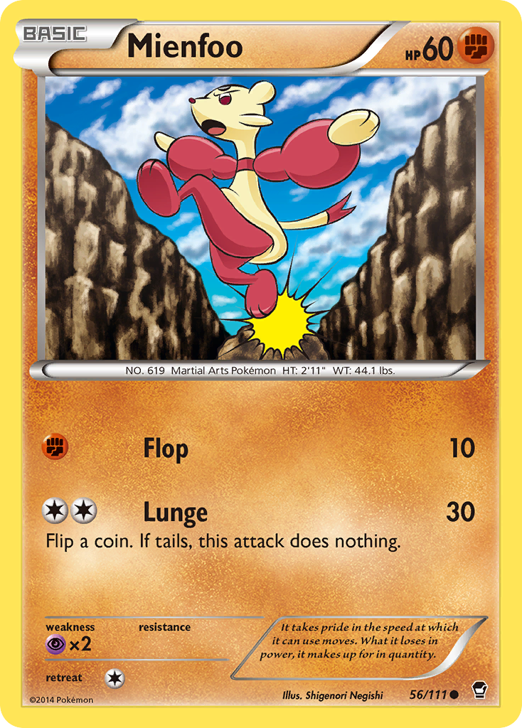 Mienfoo (56/111) [XY: Furious Fists] | Jomio and Rueliete's Cards and Comics