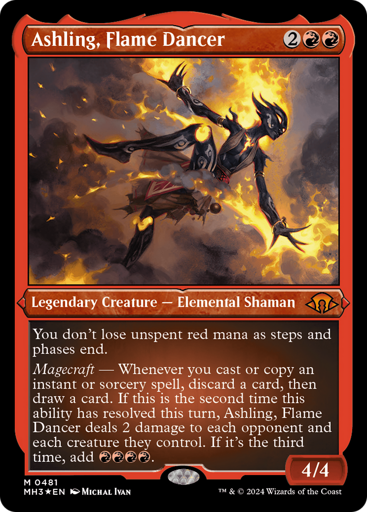 Ashling, Flame Dancer (Foil Etched) [Modern Horizons 3] | Jomio and Rueliete's Cards and Comics