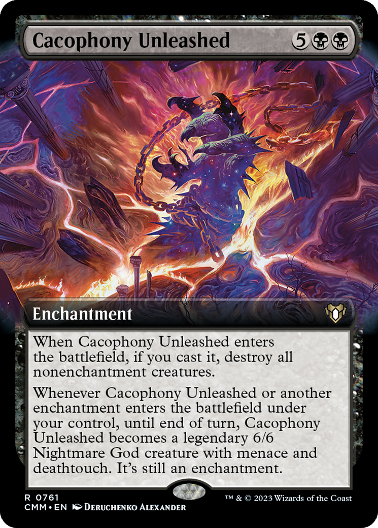 Cacophony Unleashed (Extended Art) [Commander Masters] | Jomio and Rueliete's Cards and Comics