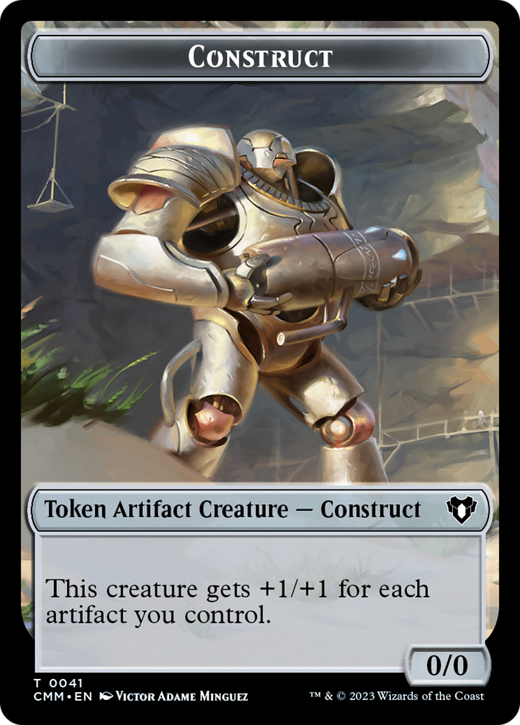 Thopter // Construct (41) Double-Sided Token [Commander Masters Tokens] | Jomio and Rueliete's Cards and Comics