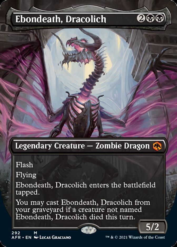 Ebondeath, Dracolich (Borderless Alternate Art) [Dungeons & Dragons: Adventures in the Forgotten Realms] | Jomio and Rueliete's Cards and Comics