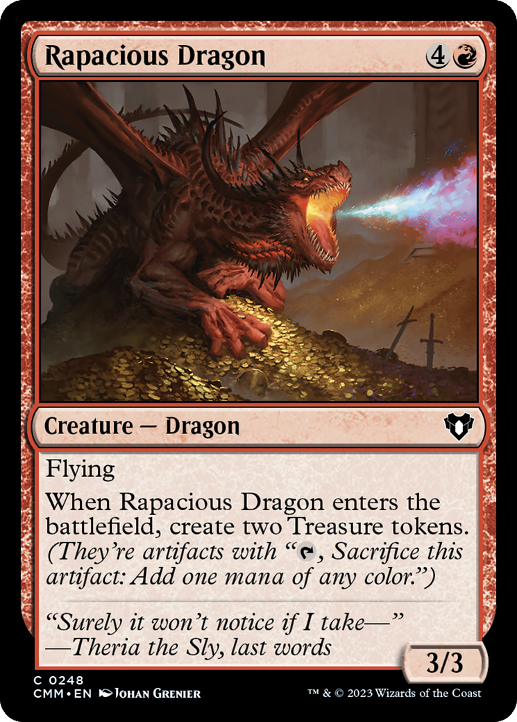 Rapacious Dragon [Commander Masters] | Jomio and Rueliete's Cards and Comics
