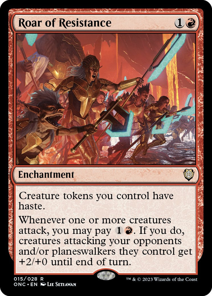 Roar of Resistance [Phyrexia: All Will Be One Commander] | Jomio and Rueliete's Cards and Comics