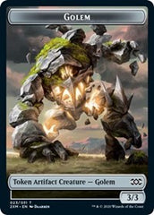 Golem // Elf Warrior Double-Sided Token [Double Masters Tokens] | Jomio and Rueliete's Cards and Comics