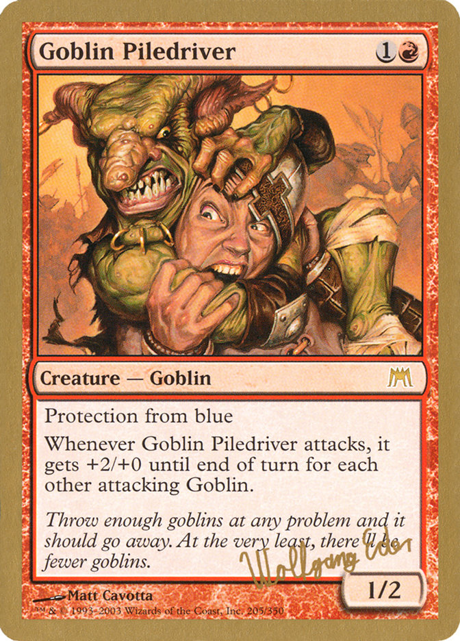 Goblin Piledriver (Wolfgang Eder) [World Championship Decks 2003] | Jomio and Rueliete's Cards and Comics