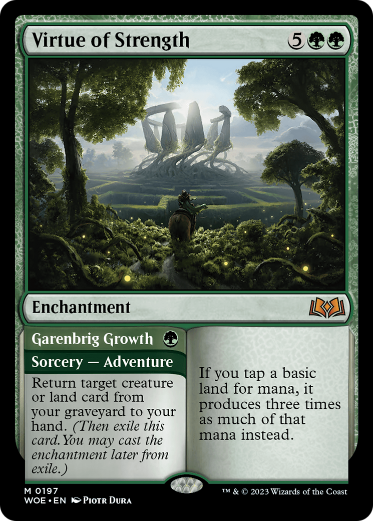 Virtue of Strength // Garenbrig Growth [Wilds of Eldraine] | Jomio and Rueliete's Cards and Comics