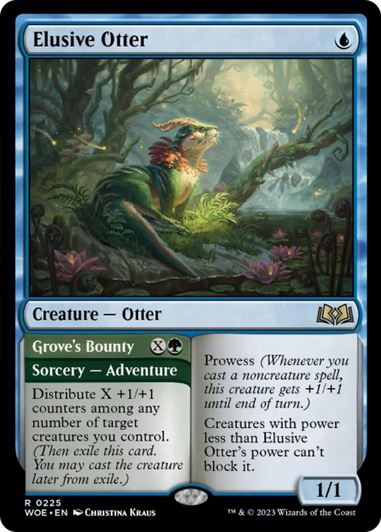 Elusive Otter // Grove's Bounty [Wilds of Eldraine] | Jomio and Rueliete's Cards and Comics