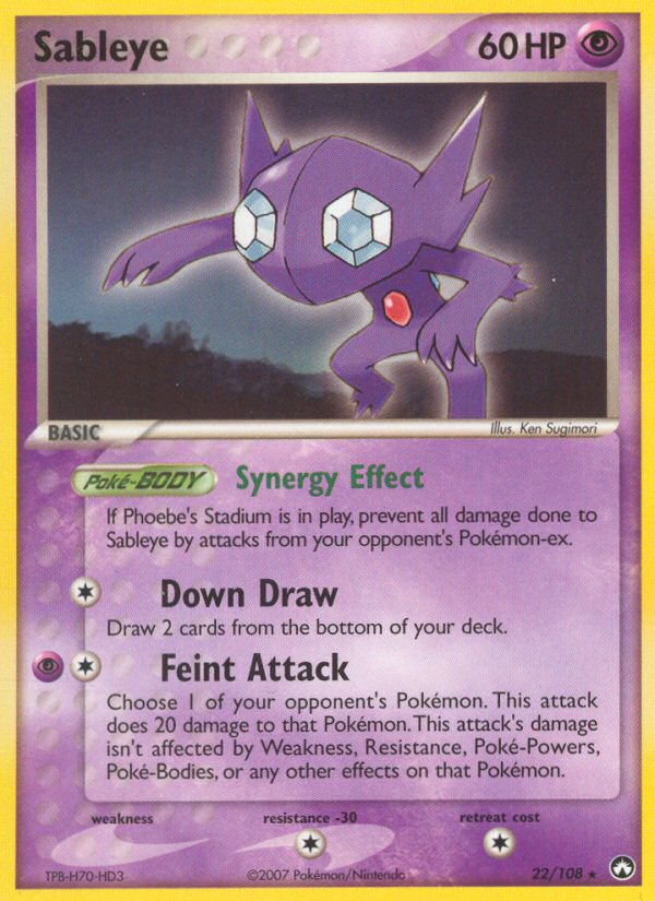 Sableye (22/108) [EX: Power Keepers] | Jomio and Rueliete's Cards and Comics