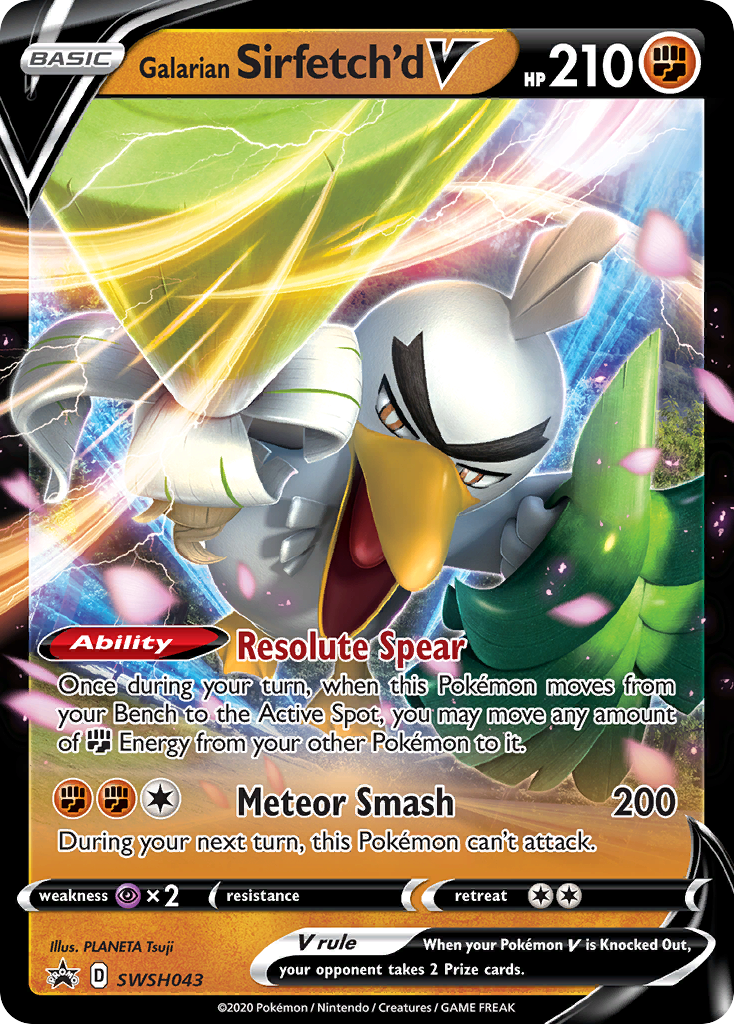 Galarian Sirfetch'd V (SWSH043) [Sword & Shield: Black Star Promos] | Jomio and Rueliete's Cards and Comics