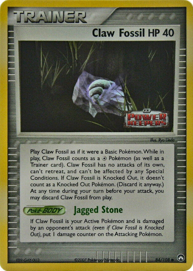 Claw Fossil (84/108) (Stamped) [EX: Power Keepers] | Jomio and Rueliete's Cards and Comics
