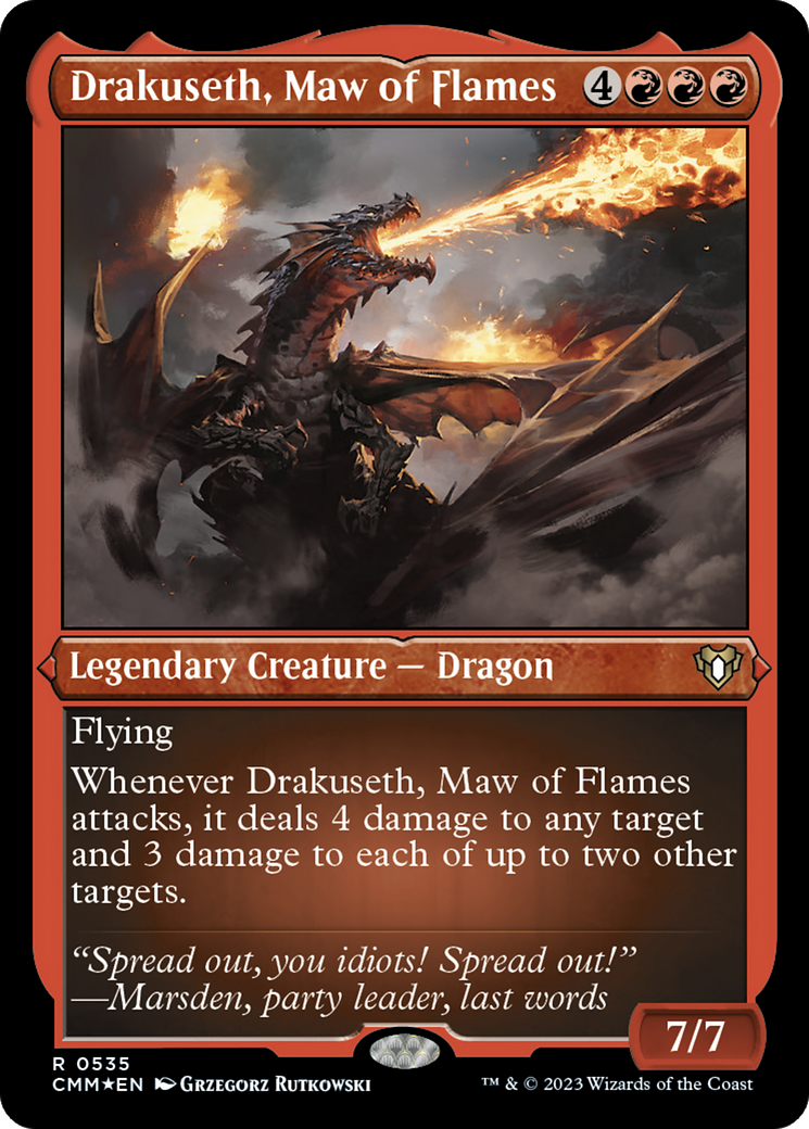 Drakuseth, Maw of Flames (Foil Etched) [Commander Masters] | Jomio and Rueliete's Cards and Comics