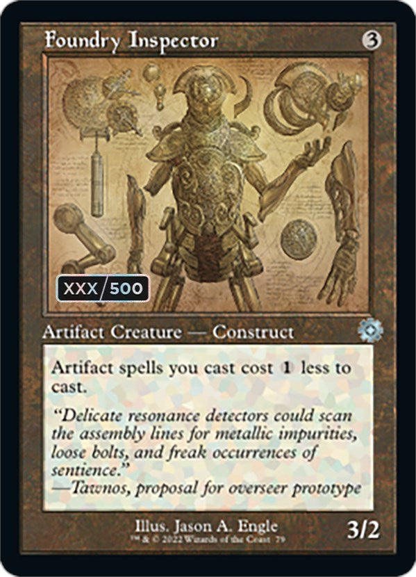 Foundry Inspector (Retro Schematic) (Serialized) [The Brothers' War Retro Artifacts] | Jomio and Rueliete's Cards and Comics