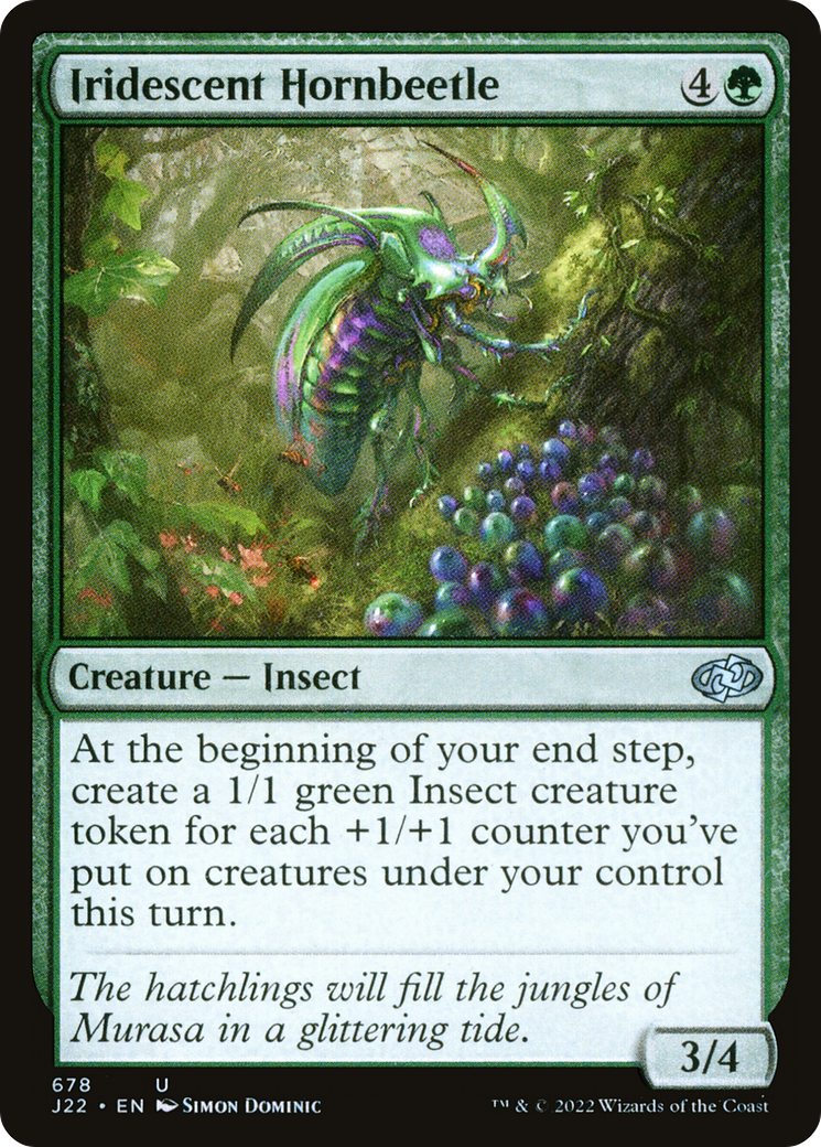 Iridescent Hornbeetle [Jumpstart 2022] | Jomio and Rueliete's Cards and Comics