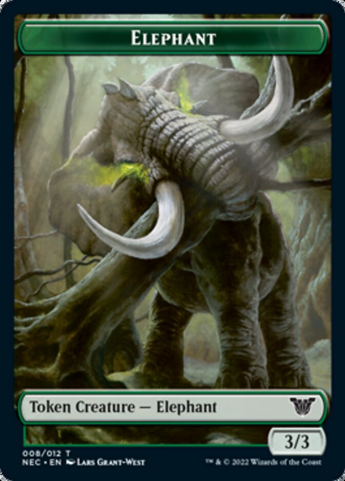 Angel // Elephant Double-Sided Token [Kamigawa: Neon Dynasty Commander Tokens] | Jomio and Rueliete's Cards and Comics