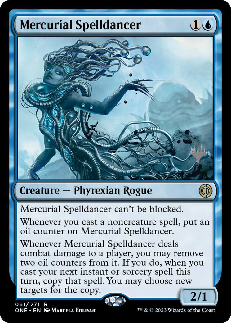 Mercurial Spelldancer (Promo Pack) [Phyrexia: All Will Be One Promos] | Jomio and Rueliete's Cards and Comics