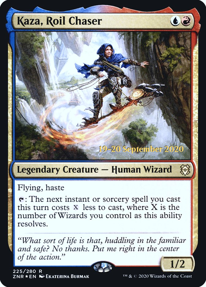Kaza, Roil Chaser [Zendikar Rising Prerelease Promos] | Jomio and Rueliete's Cards and Comics