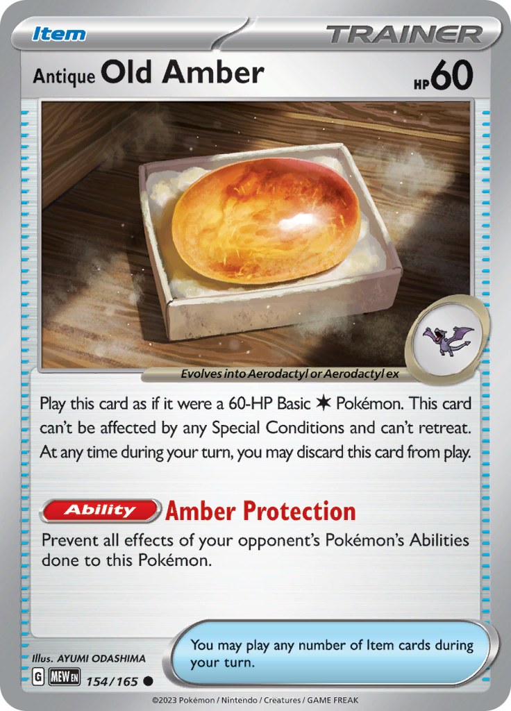 Antique Old Amber (154/165) [Scarlet & Violet 151] | Jomio and Rueliete's Cards and Comics