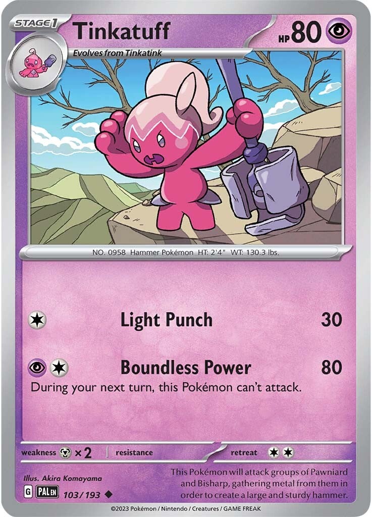 Tinkatuff (103/193) [Scarlet & Violet: Paldea Evolved] | Jomio and Rueliete's Cards and Comics