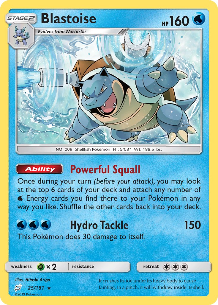 Blastoise (25/181) (Theme Deck Exclusive) [Sun & Moon: Team Up] | Jomio and Rueliete's Cards and Comics