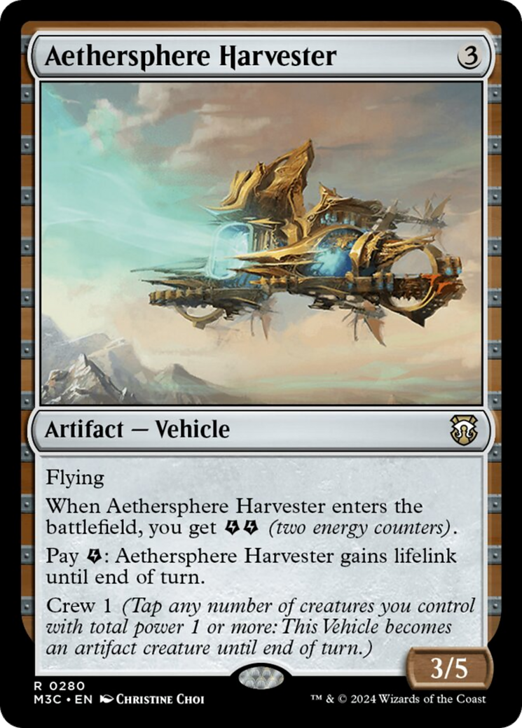 Aethersphere Harvester (Ripple Foil) [Modern Horizons 3 Commander] | Jomio and Rueliete's Cards and Comics
