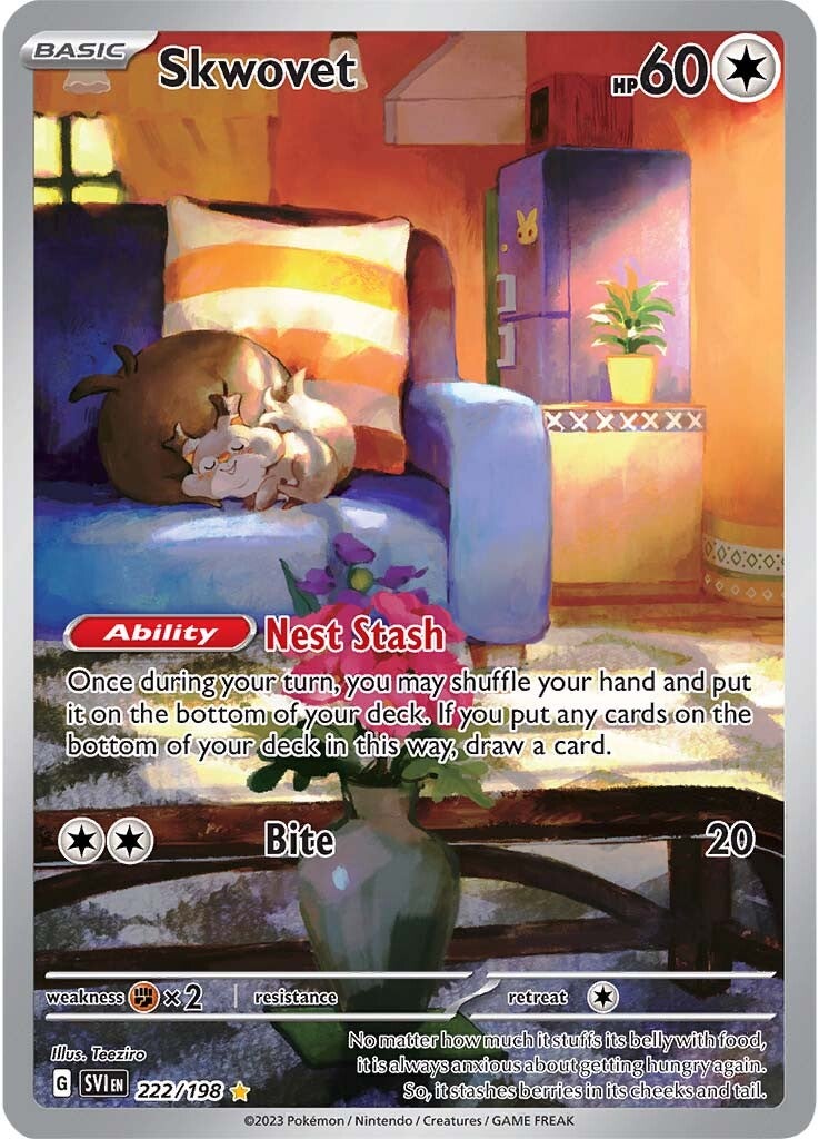 Skwovet (222/198) [Scarlet & Violet: Base Set] | Jomio and Rueliete's Cards and Comics