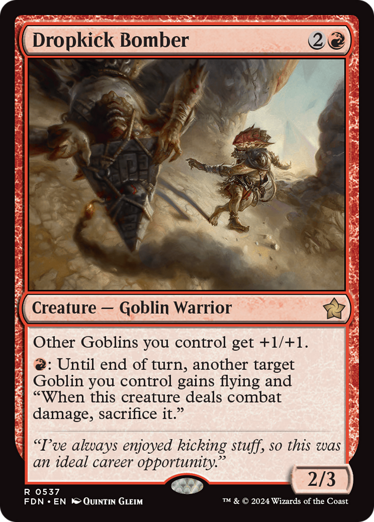 Dropkick Bomber [Foundations] | Jomio and Rueliete's Cards and Comics