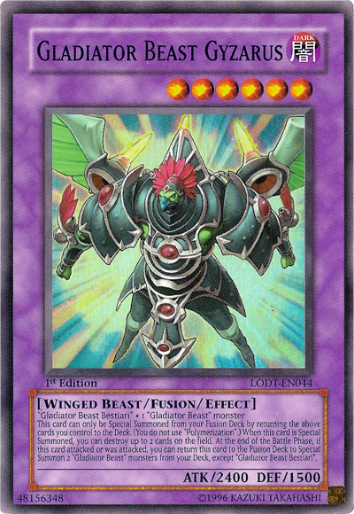 Gladiator Beast Gyzarus [LODT-EN044] Super Rare | Jomio and Rueliete's Cards and Comics