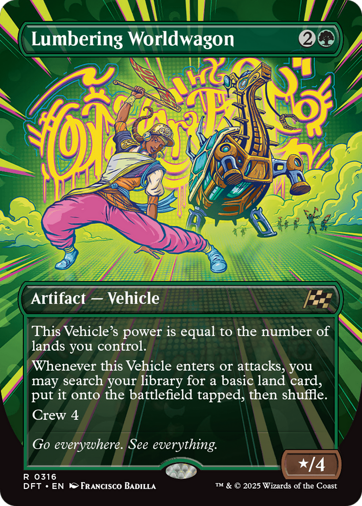 Lumbering Worldwagon (Borderless) [Aetherdrift] | Jomio and Rueliete's Cards and Comics