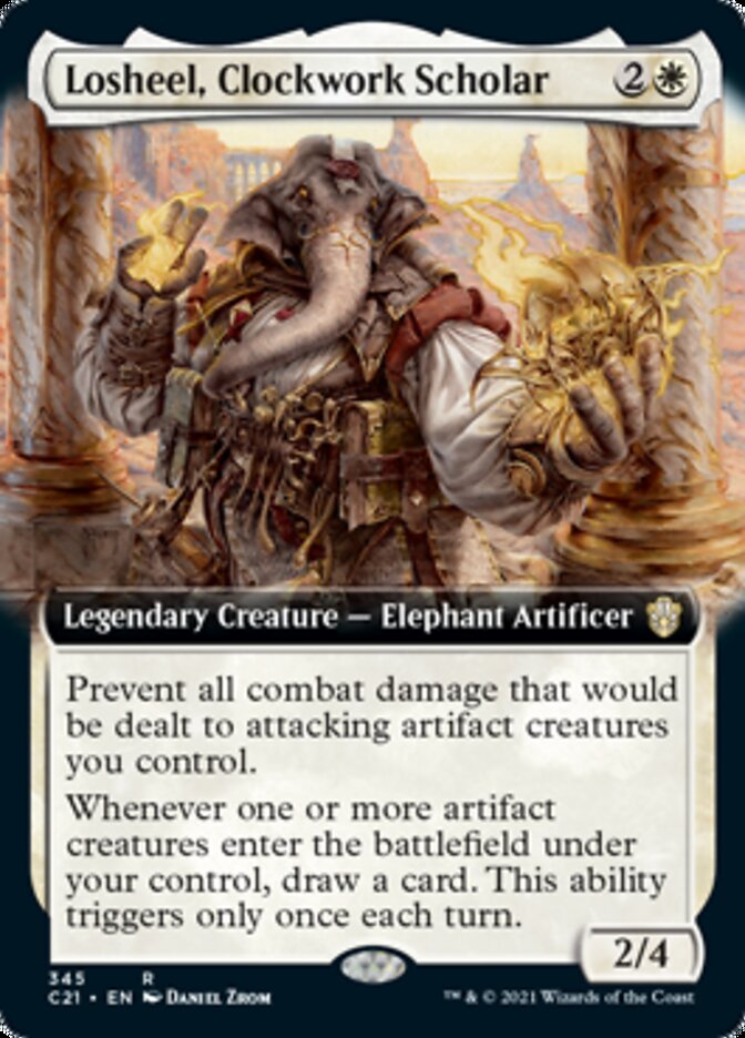 Losheel, Clockwork Scholar (Extended Art) [Commander 2021] | Jomio and Rueliete's Cards and Comics