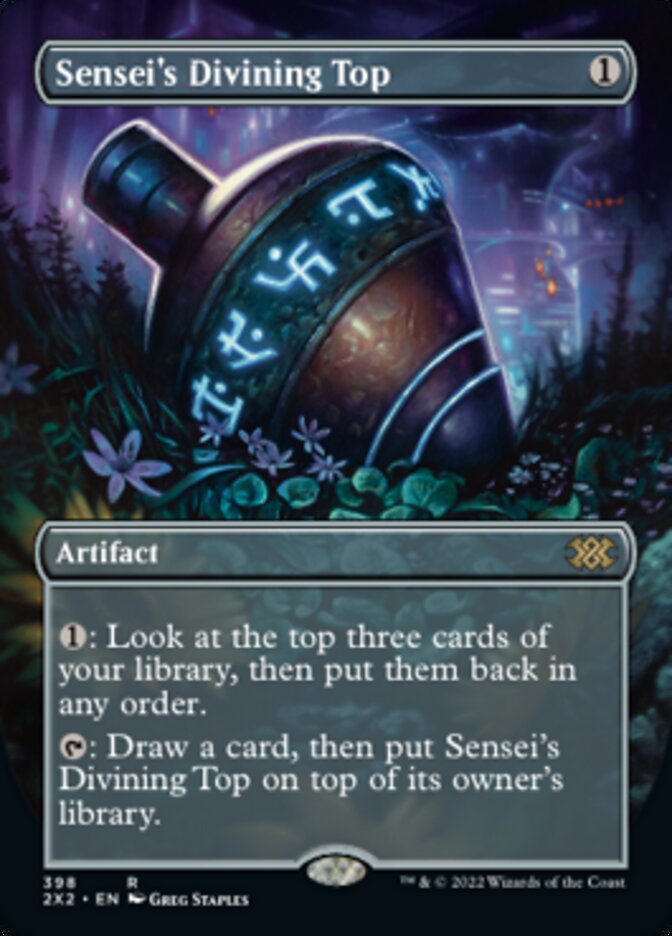 Sensei's Divining Top (Borderless Alternate Art) [Double Masters 2022] | Jomio and Rueliete's Cards and Comics