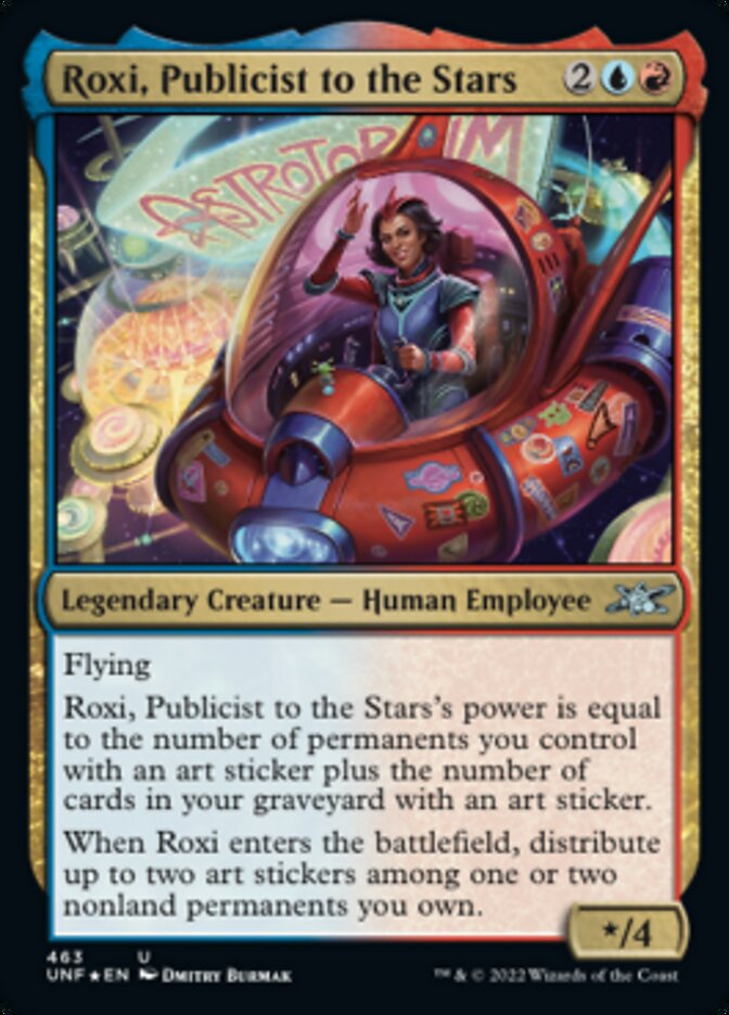 Roxi, Publicist to the Stars (Galaxy Foil) [Unfinity] | Jomio and Rueliete's Cards and Comics