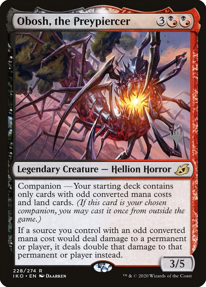Obosh, the Preypiercer (Promo Pack) [Ikoria: Lair of Behemoths Promos] | Jomio and Rueliete's Cards and Comics